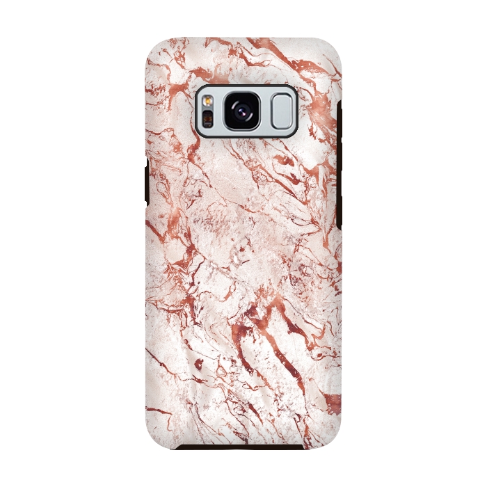 Galaxy S8 StrongFit ROSE GOLD MARBLE by Art Design Works