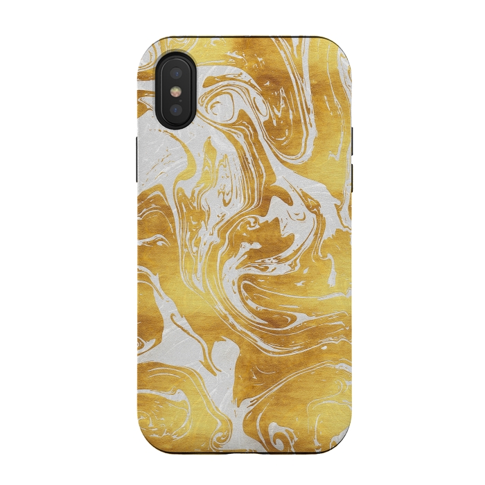 iPhone Xs / X StrongFit White Dragon Marble by Art Design Works