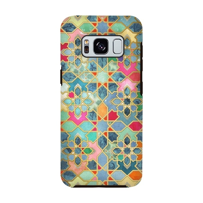 Galaxy S8 StrongFit Gilt & Glory - Colorful Moroccan Mosaic by Micklyn Le Feuvre