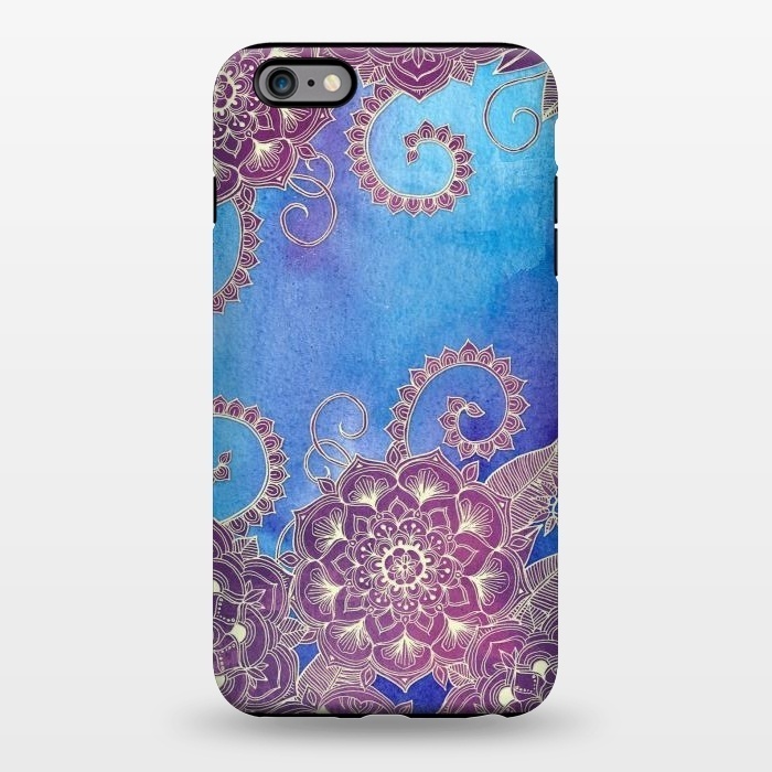 iPhone 6/6s plus StrongFit Magnolia & Magenta Floral on Watercolor by Micklyn Le Feuvre