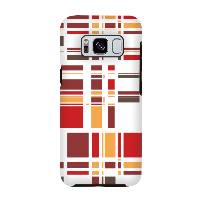 Galaxy S8 StrongFit Fourth Dimension Red Plaid by Majoih