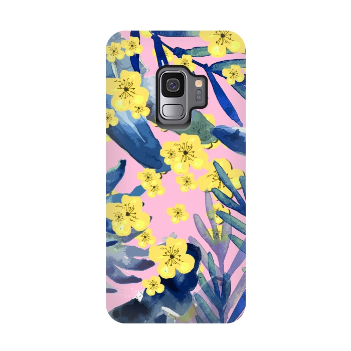 Galaxy S9 StrongFit Tropical Flowers 3 by MUKTA LATA BARUA