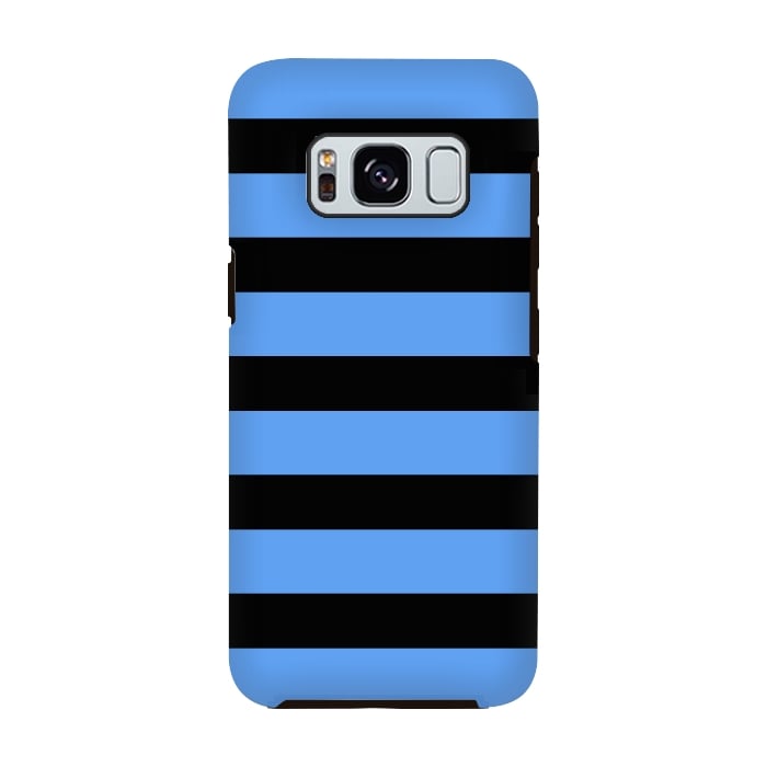 Galaxy S8 StrongFit blue black stripes by Vincent Patrick Trinidad