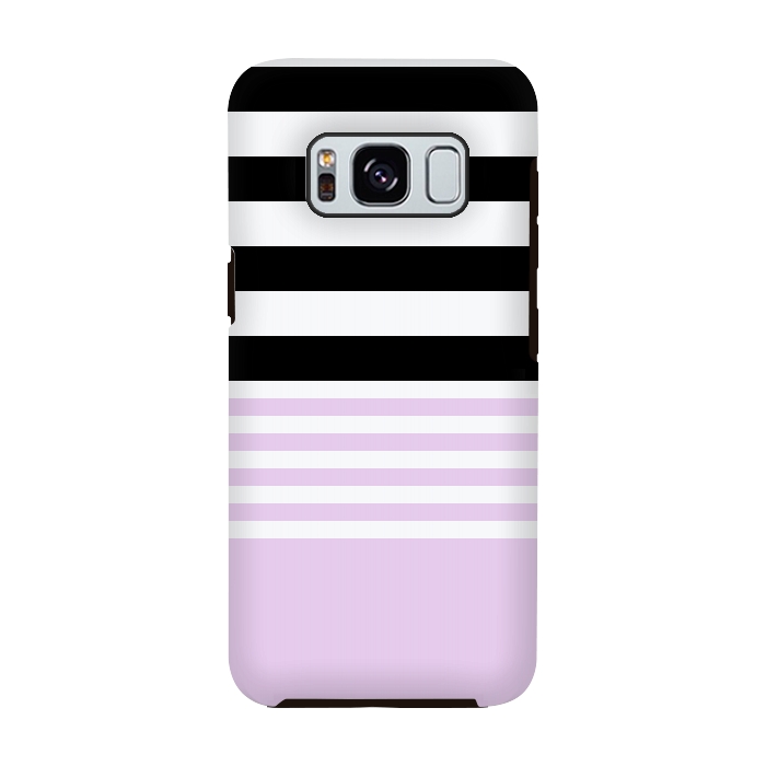Galaxy S8 StrongFit pink black stripes by Vincent Patrick Trinidad