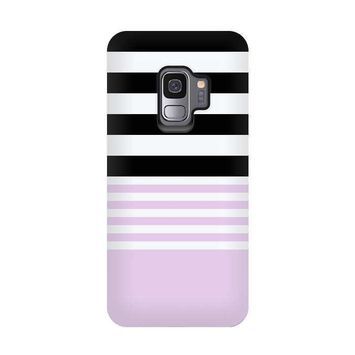 Galaxy S9 StrongFit pink black stripes by Vincent Patrick Trinidad