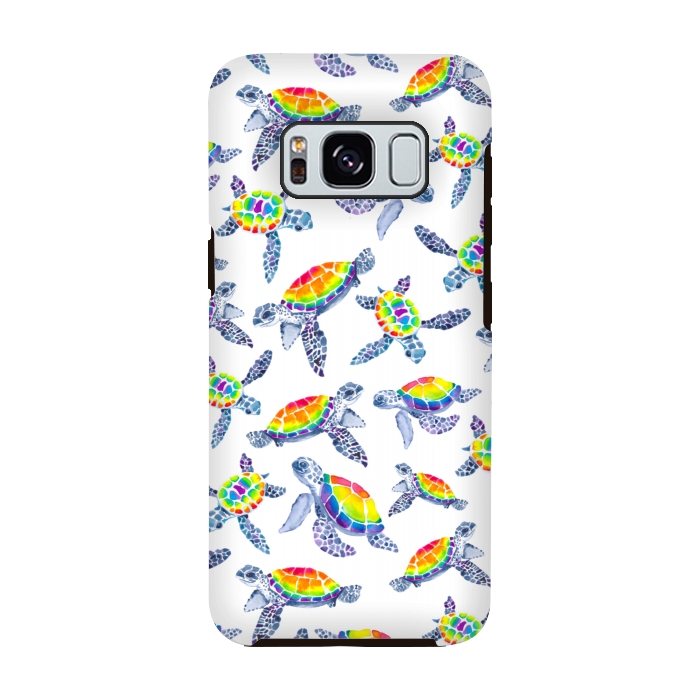 Galaxy S8 StrongFit Technicolour Turtles by gingerlique
