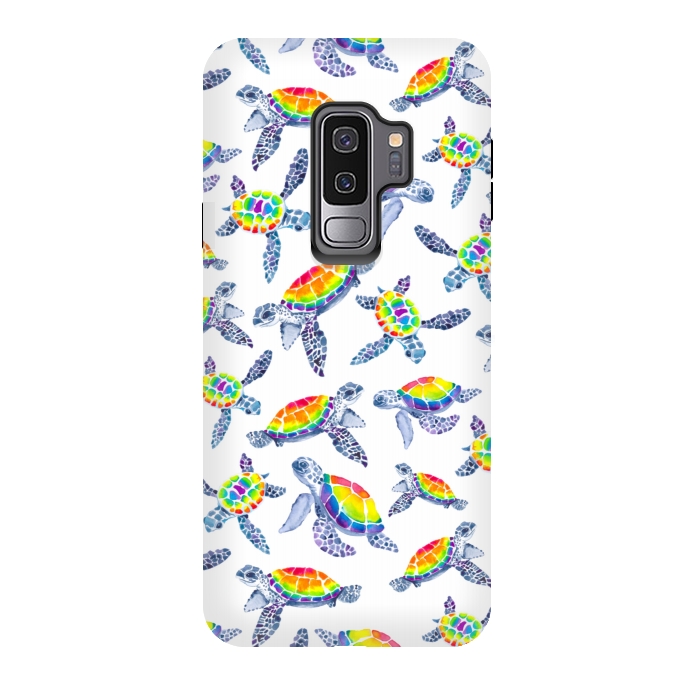 Galaxy S9 plus StrongFit Technicolour Turtles by gingerlique