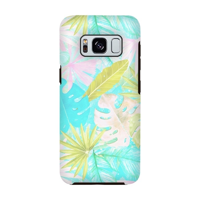 Galaxy S8 StrongFit Soft Pastel Aloha Tropical Jungle by  Utart