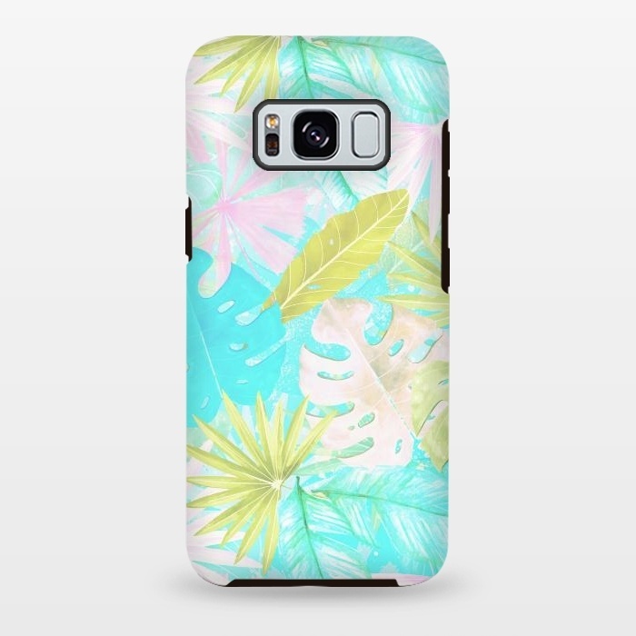 Galaxy S8 plus StrongFit Soft Pastel Aloha Tropical Jungle by  Utart