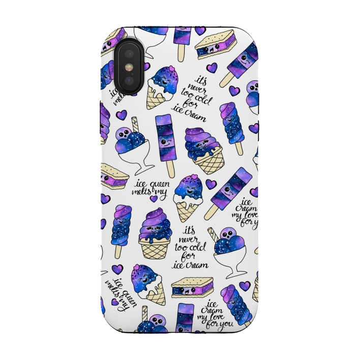 iPhone Xs / X StrongFit Galaxy Ice Cream by gingerlique