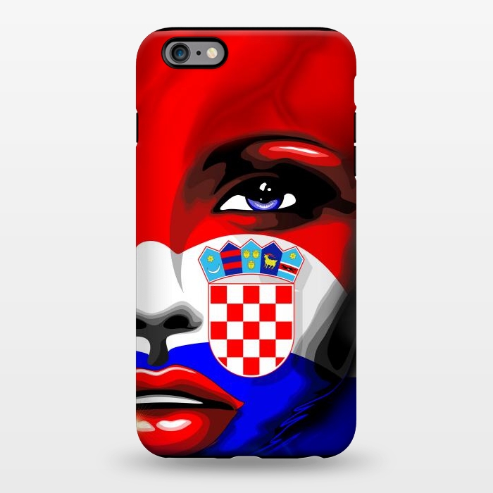 iPhone 6/6s plus StrongFit Croatia Flag Beautiful Girl Portrait by BluedarkArt