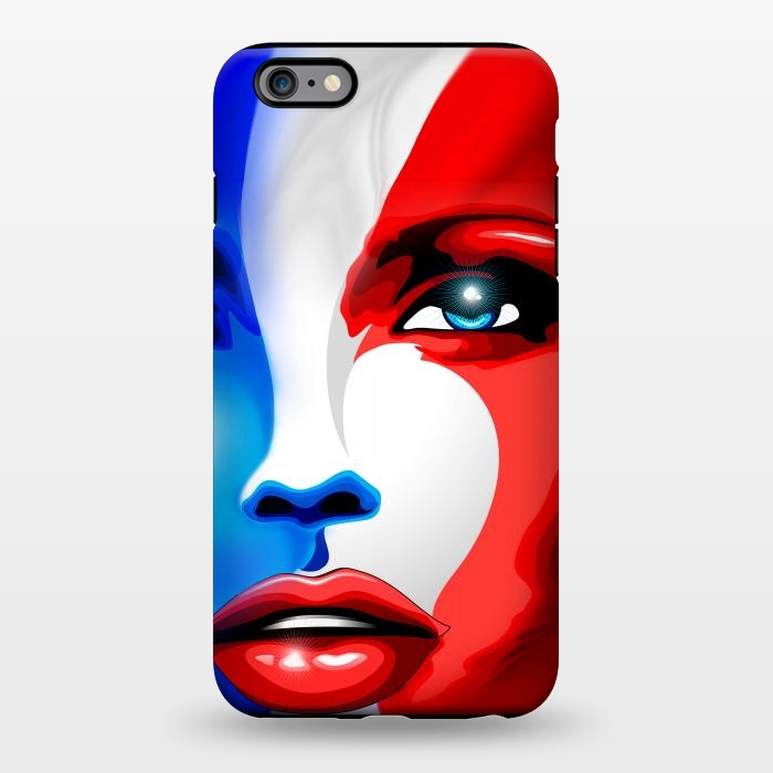 iPhone 6/6s plus StrongFit France Flag Beautiful Girl Portrait by BluedarkArt