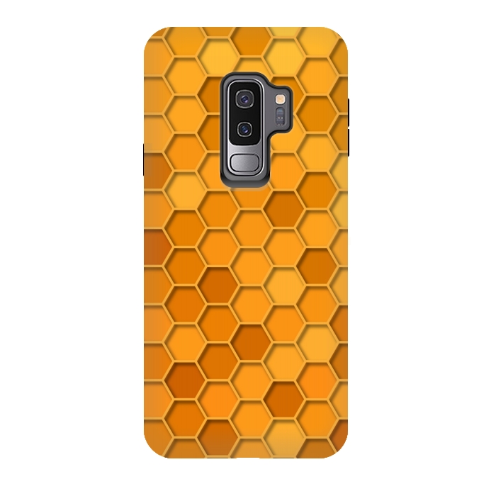 Galaxy S9 plus StrongFit Hexagonal Honeycomb Pattern by Quirk It Up