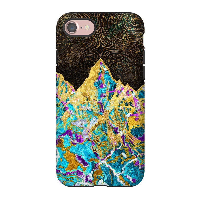 iPhone 7 StrongFit Digital Painting - Mountain Illustration I by Art Design Works