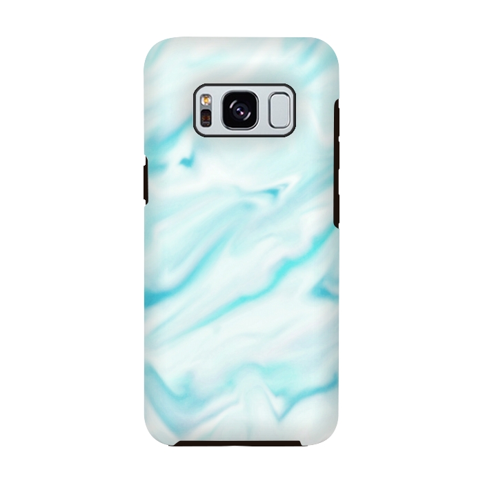 Galaxy S8 StrongFit Mint blue abstract paint by Jms