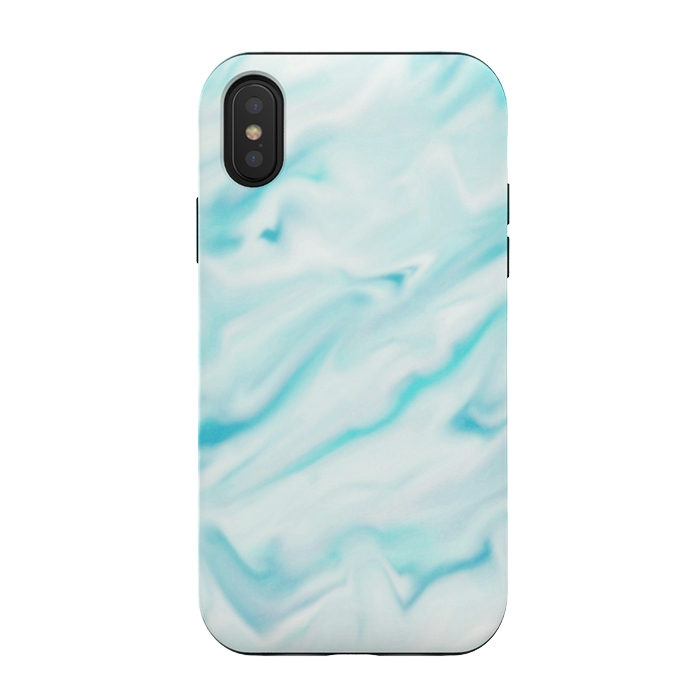 iPhone Xs / X StrongFit Mint blue abstract paint by Jms