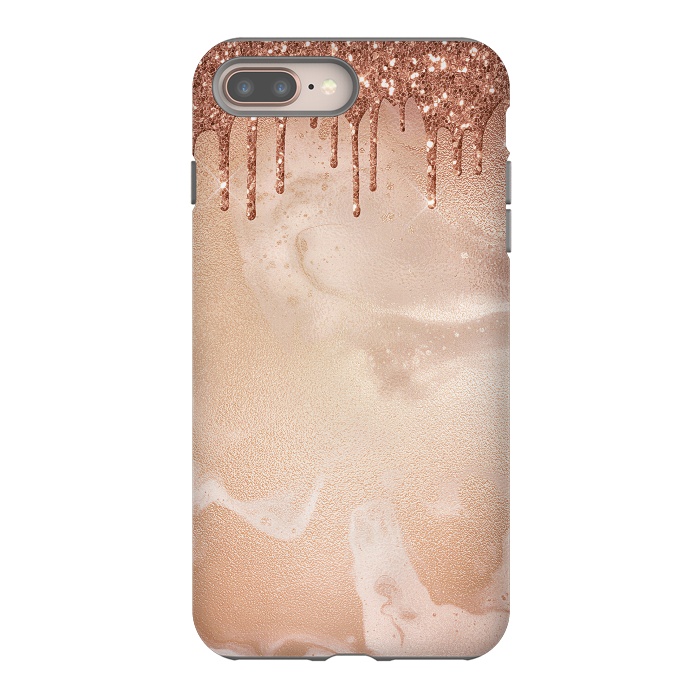 iPhone 7 plus StrongFit Copper Glitter Rain by  Utart