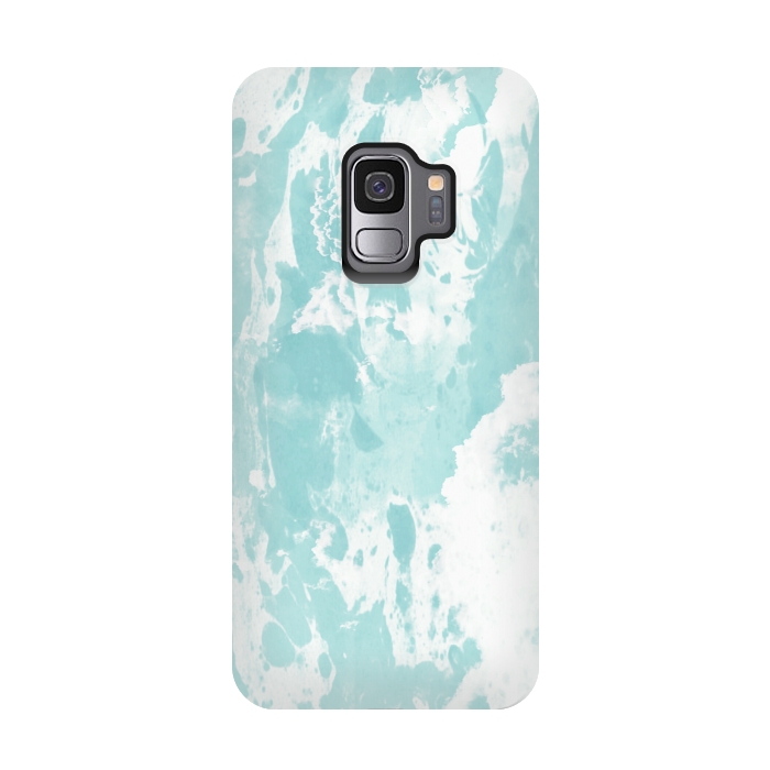 Galaxy S9 StrongFit Mint blue abstract by Jms