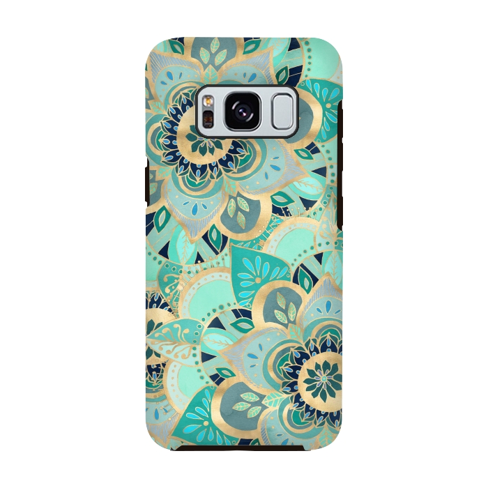 Galaxy S8 StrongFit Emerald and Gold Mandalas by Tangerine-Tane