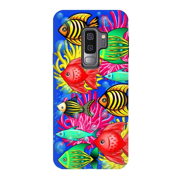 Galaxy S9 plus StrongFit Fish Cute Colorful Doodles  by BluedarkArt