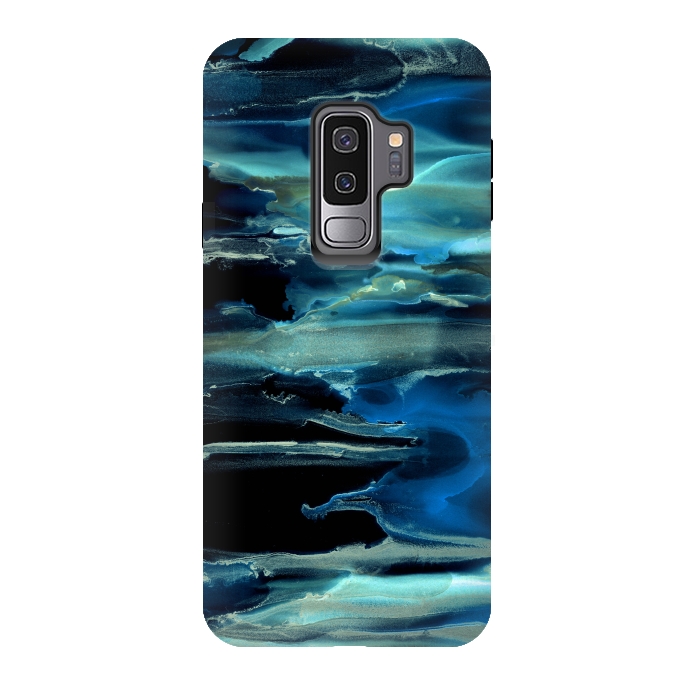 Galaxy S9 plus StrongFit Phosphorescent Midnight Tide  by Tigatiga