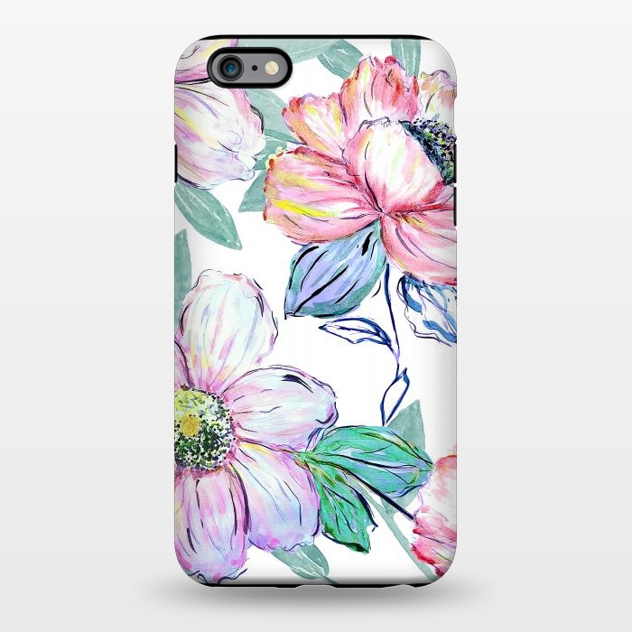 iPhone 6/6s plus StrongFit Romantic watercolor flowers hand paint design by InovArts