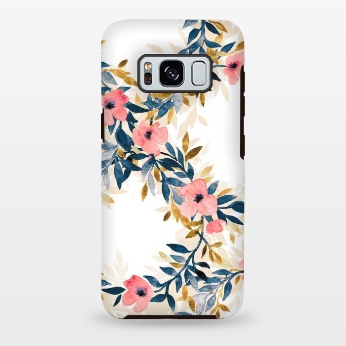 Galaxy S8 plus StrongFit Spring Blossom Watercolor Wreath by Micklyn Le Feuvre