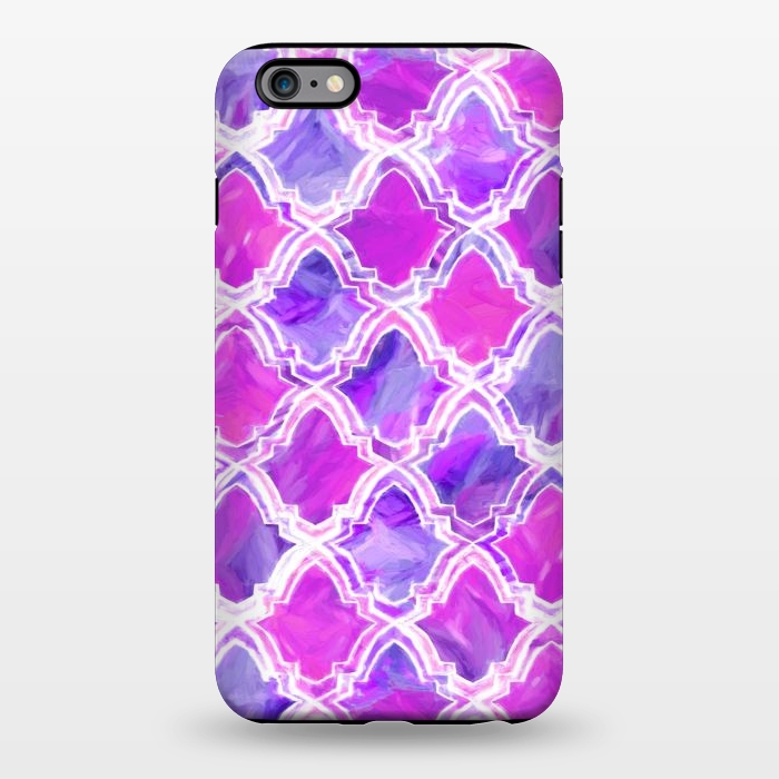 iPhone 6/6s plus StrongFit Marrakesh Inspired Moroccan In Magenta & Purple by Tigatiga