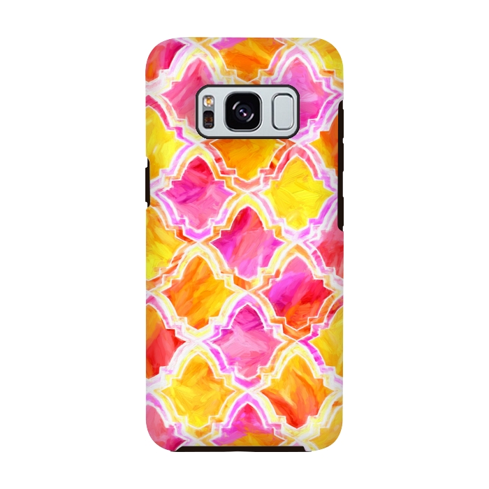 Galaxy S8 StrongFit Marrakesh Inspired Moroccan In Sunset Colors  by Tigatiga