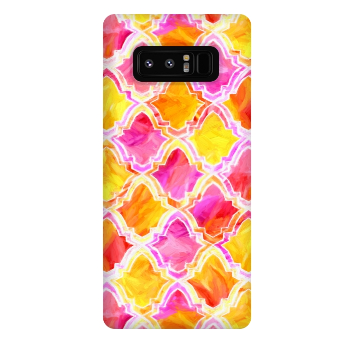 Galaxy Note 8 StrongFit Marrakesh Inspired Moroccan In Sunset Colors  by Tigatiga