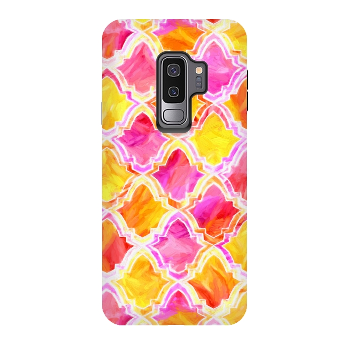 Galaxy S9 plus StrongFit Marrakesh Inspired Moroccan In Sunset Colors  by Tigatiga