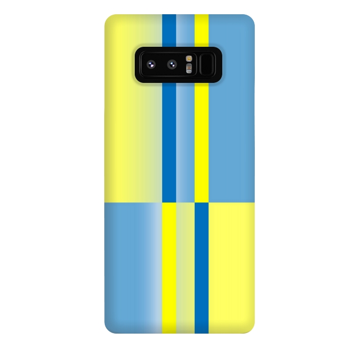 Galaxy Note 8 StrongFit yellow blue lines pattern by MALLIKA