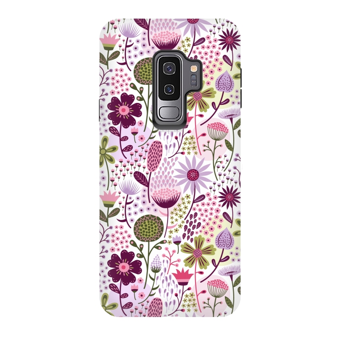 Galaxy S9 plus StrongFit Celebration Floral by Portia Monberg