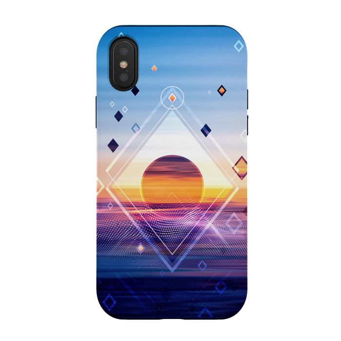 iPhone Xs / X StrongFit Abstract Geometric Collage II by Art Design Works