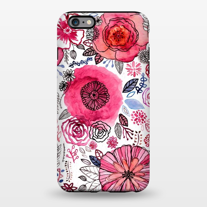 iPhone 6/6s plus StrongFit Pink Floral Mix  by Tigatiga