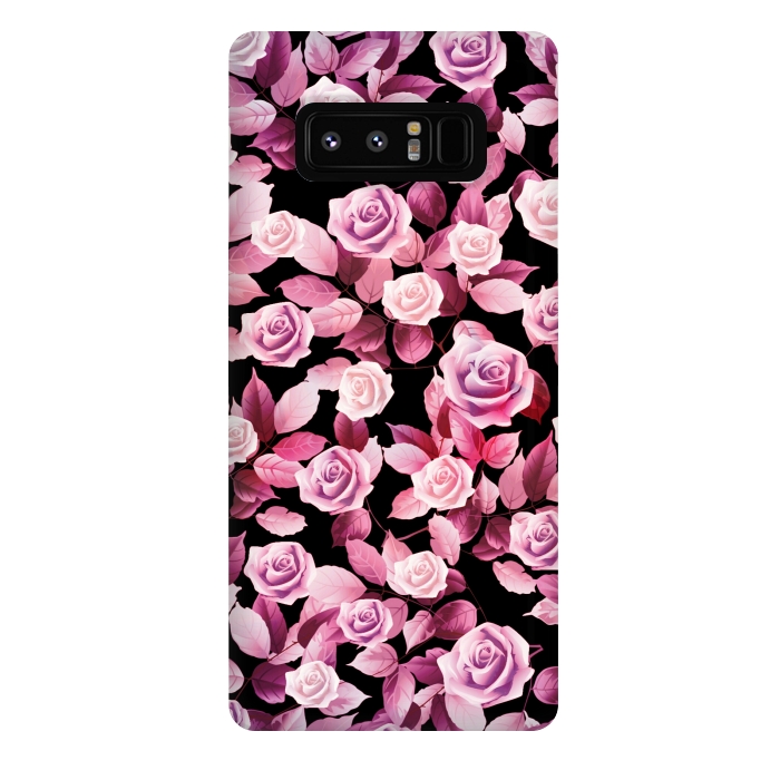 Galaxy Note 8 StrongFit Pink roses by Jms
