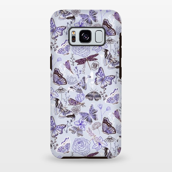 Galaxy S8 plus StrongFit Pale Butterflies, Dragonflies and Moths  by Tigatiga