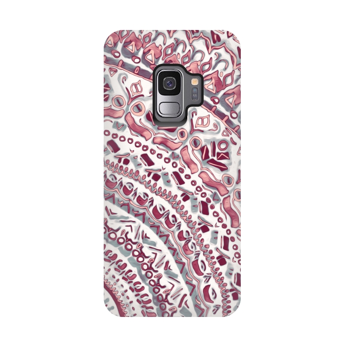 Galaxy S9 StrongFit Blush Pink Mandala  by Tigatiga