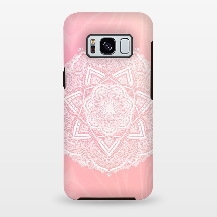 Galaxy S8 plus StrongFit Cute pink mandala by Jms