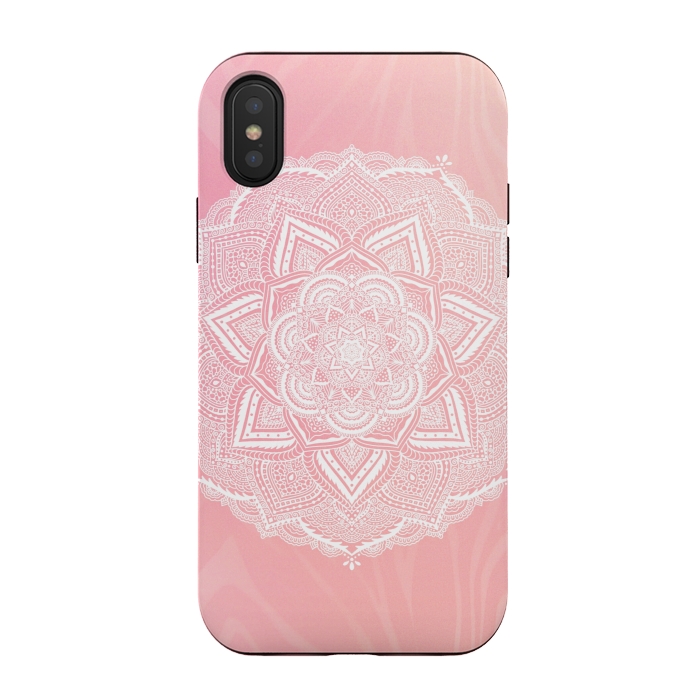 iPhone Xs / X StrongFit Cute pink mandala by Jms