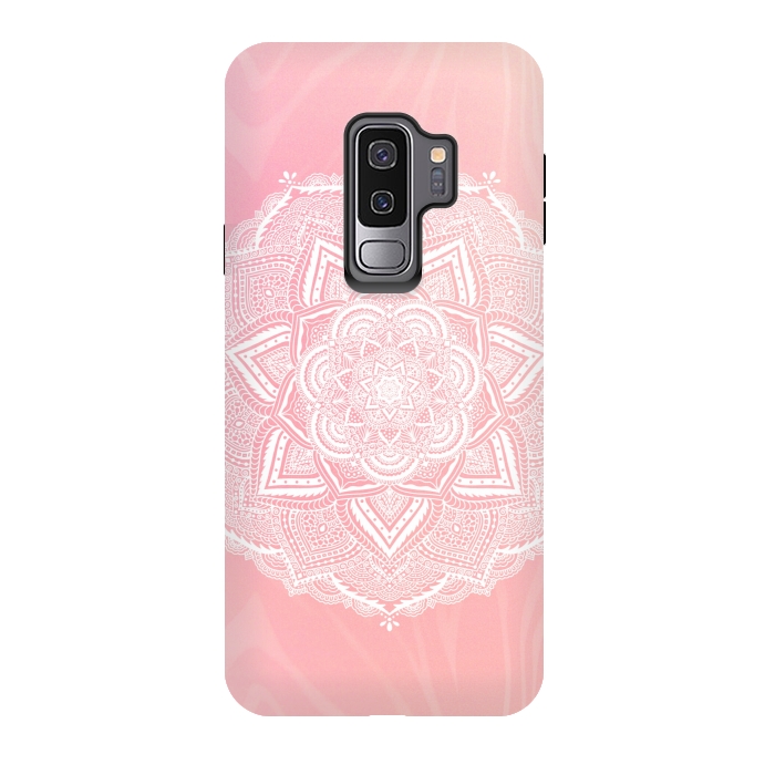 Galaxy S9 plus StrongFit Cute pink mandala by Jms