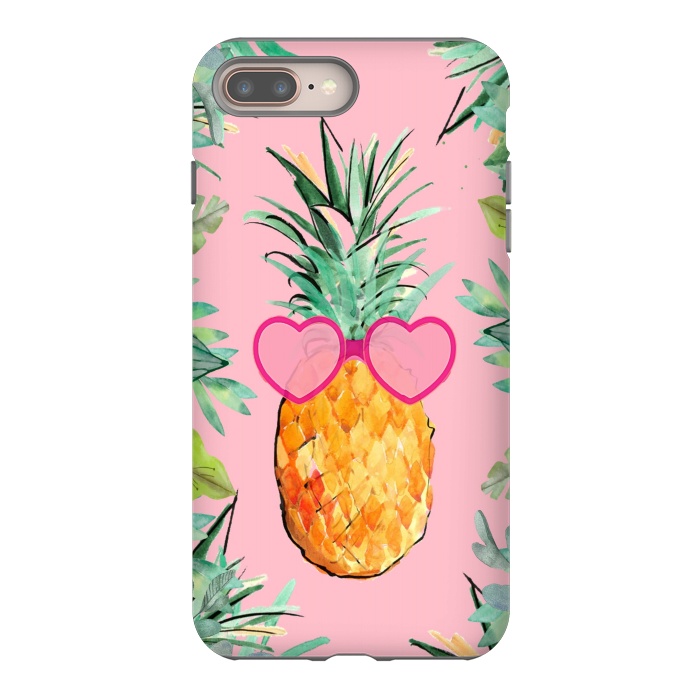 iPhone 7 plus StrongFit Cool Pinapple with Glasses by ''CVogiatzi.