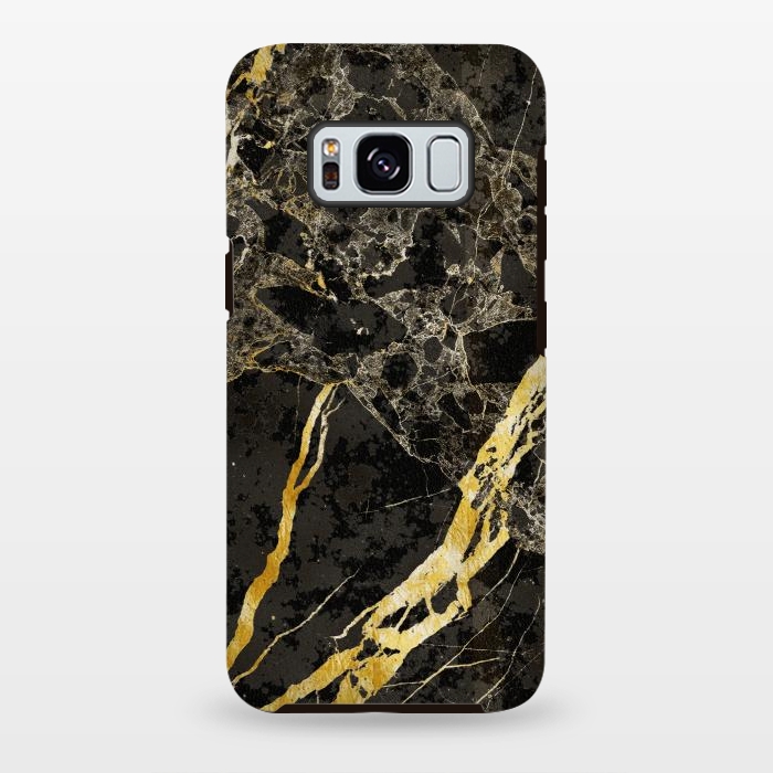 Galaxy S8 plus StrongFit Grey gold elegant marble by Oana 