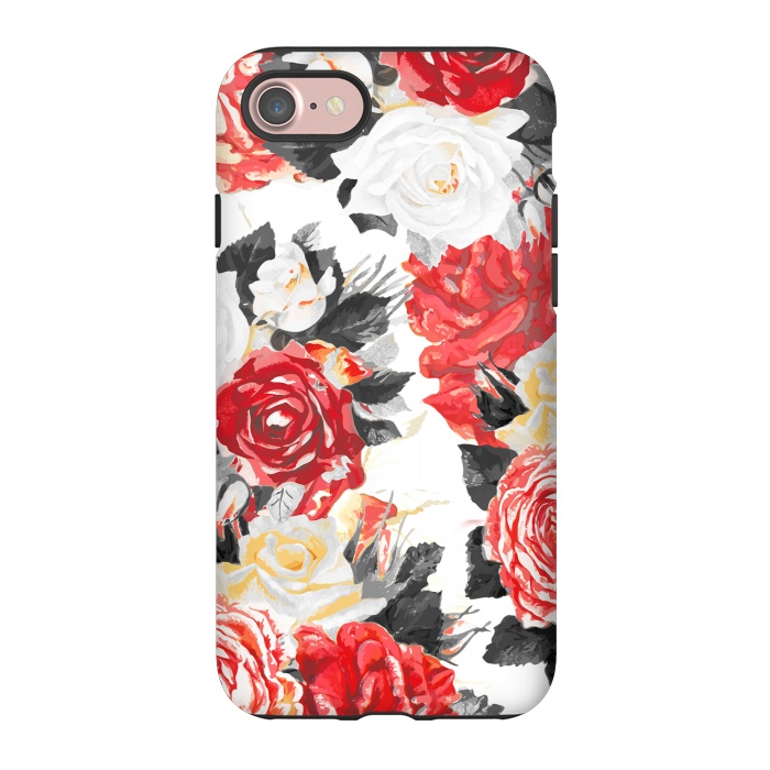 iPhone 7 StrongFit Red and white rose bouquet by Oana 