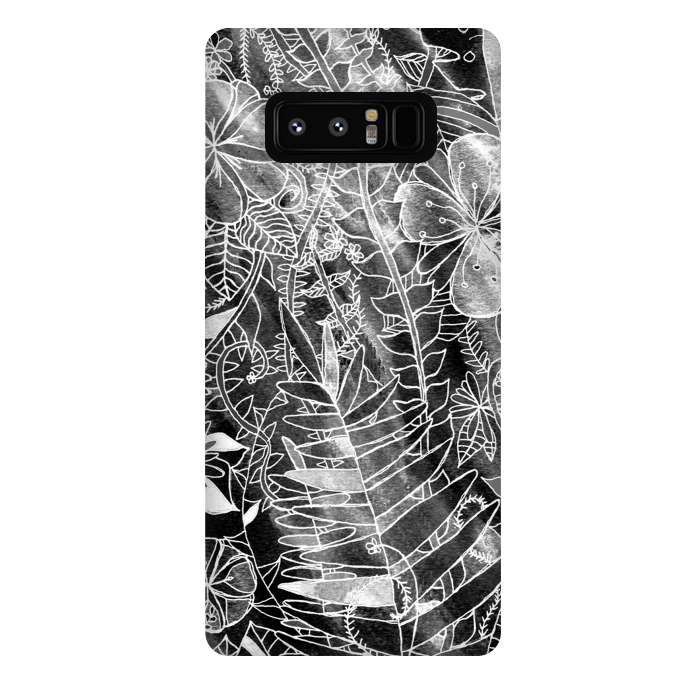 Galaxy Note 8 StrongFit Silver Floral  by Tigatiga