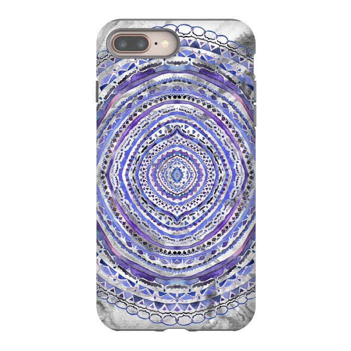 iPhone 7 plus StrongFit Purple Marbling Mandala  by Tigatiga