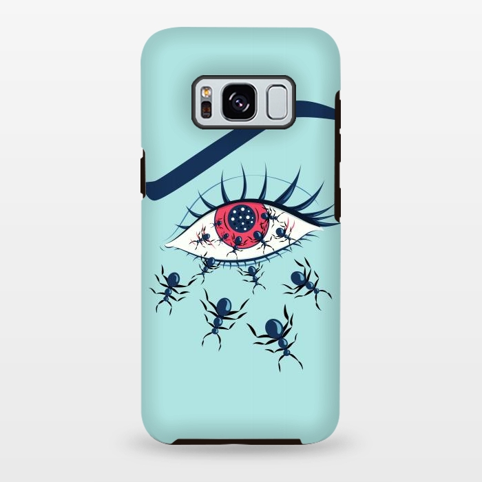 Galaxy S8 plus StrongFit Weird Creepy Red Eye With Crawling Ants by Boriana Giormova