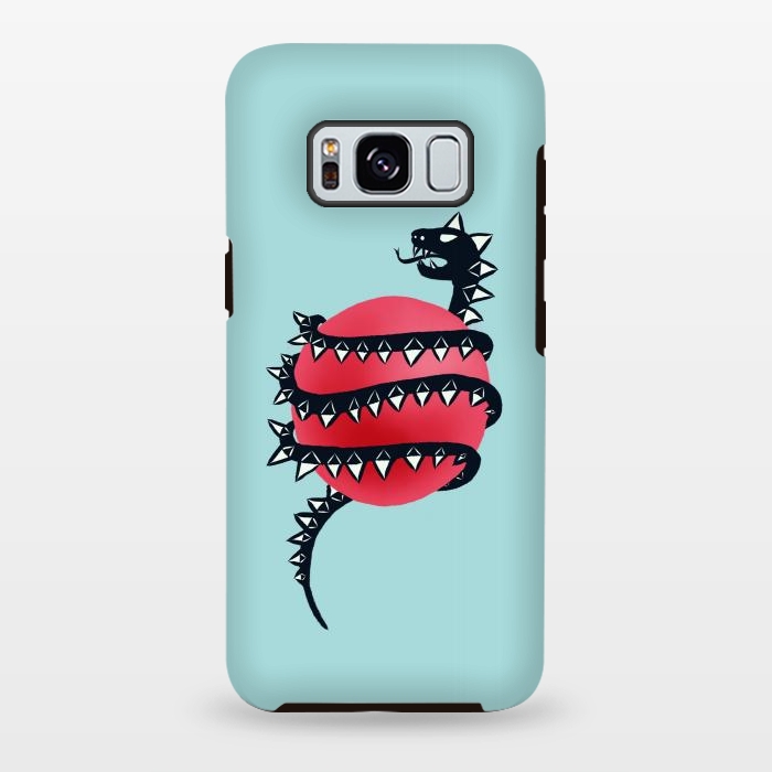 Galaxy S8 plus StrongFit Cool Evil Black Dragon Snake Monster by Boriana Giormova