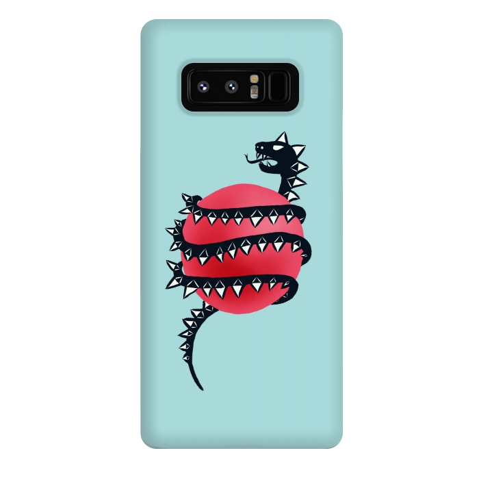 Galaxy Note 8 StrongFit Cool Evil Black Dragon Snake Monster by Boriana Giormova