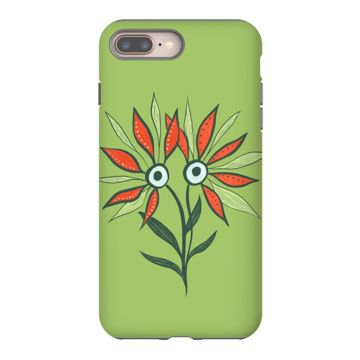 iPhone 7 plus StrongFit Cute Eyes Character Flower Monster by Boriana Giormova